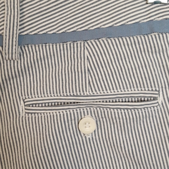 Vince. Blue and White Striped Pincord Tailored Bermuda Walking Shorts Size 2 - Picture 4 of 8